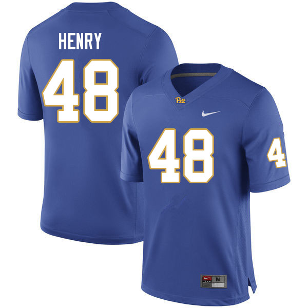 Men #48 Jackson Henry Pitt Panthers College Football Jerseys Sale-Royal